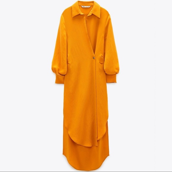 Zara Dresses & Skirts - Asymmetric Wrap Shirt Dress